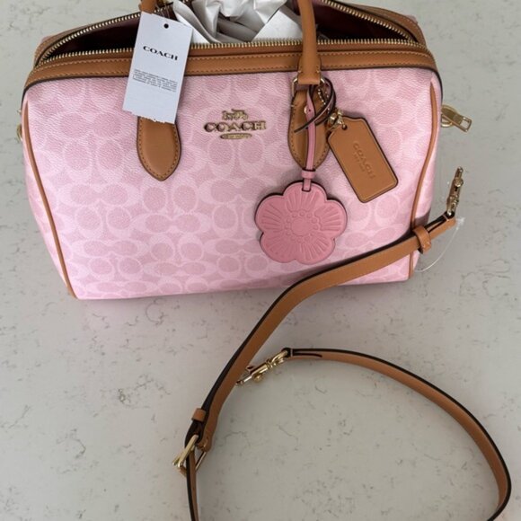 Coach LG RWN W Pink Signature Women's Bag - Picture 7 of 11